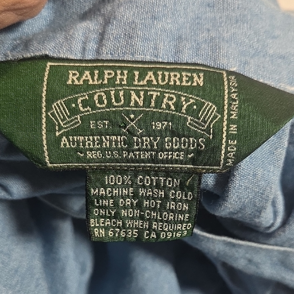 Not For Sale! Vintage 90s Ralph Lauren Country Denim Maxi Skirt Cotton Prairie 6 - Picture 9 of 10
